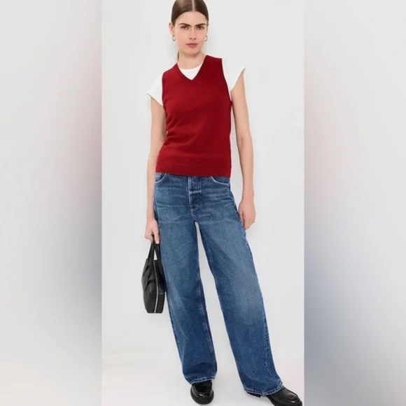 Reformation Reese Cashmere Tank Red - Size M - Picture 2 of 6